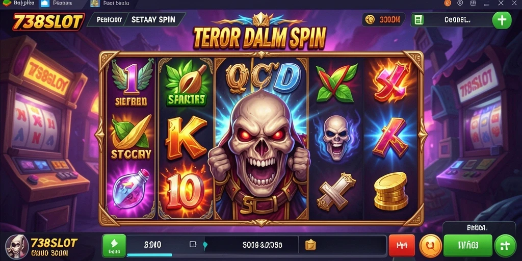 Tampilan gameplay menyeramkan di 738SLOT yang memikat.