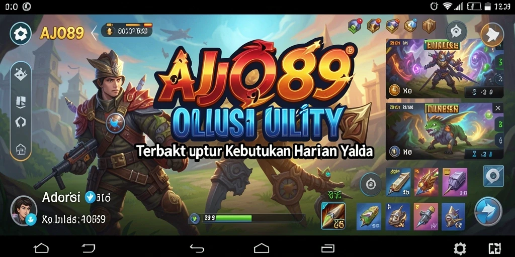 Tampilan utama AJO89 dengan fitur pengingat dan jadwal aktivitas.