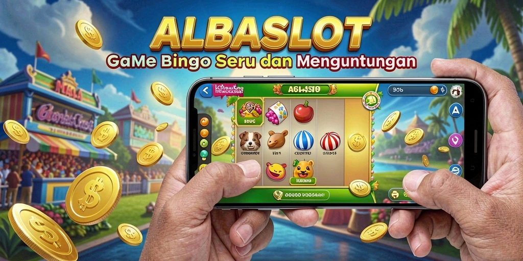 Tampilan gameplay seru ALBASLOT dengan suasana Bingo yang menegangkan.