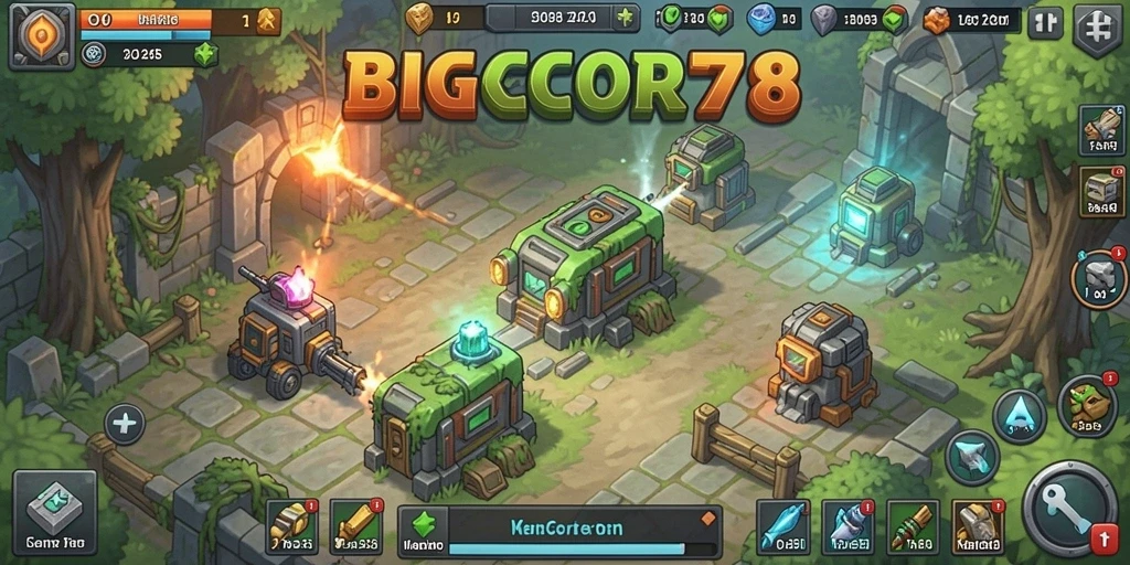 Gameplay seru dari BIGCOR78 dalam mode Tower Defense.