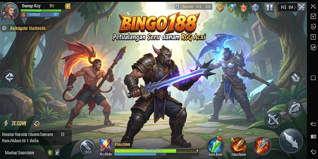 Tampilan gameplay ARPG seru dan penuh aksi di BINGO188.