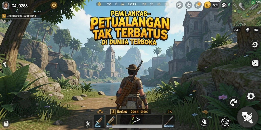 Tangkapan layar gameplay <strong>CALO288</strong> di dunia terbuka yang menakjubkan.
