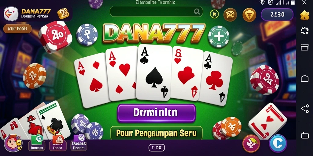Screenshot utama gameplay DANA777 yang menampilkan keseruan bermain Domino.
