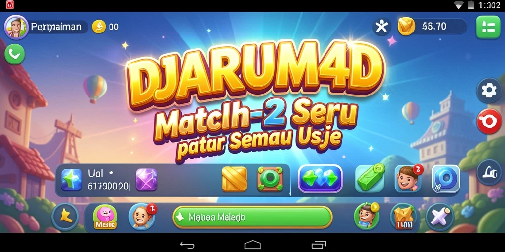 Tampilan gameplay seru di DJARUM4D dengan kombinasi warna-warni menarik.