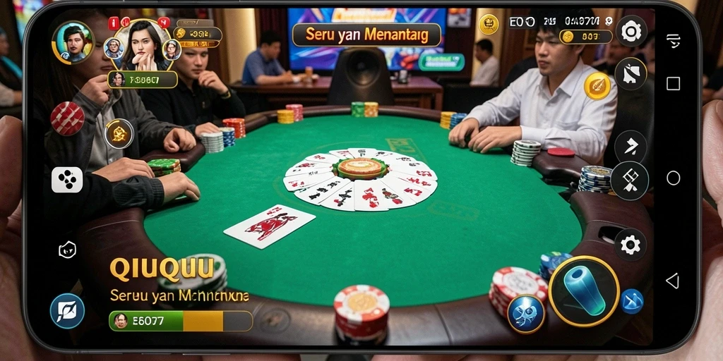Tampilan gameplay QiuQiu yang seru dan penuh aksi.