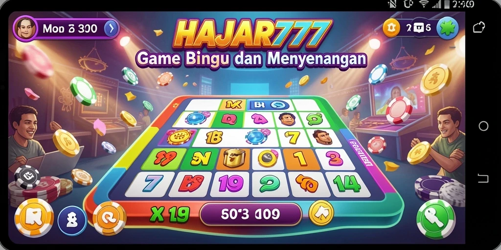 Tampilan gameplay seru di HAJAR777 saat bermain Bingo.