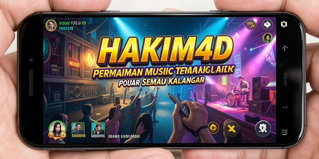 Tampilan gameplay seru di HAKIM4D dengan berbagai pilihan lagu.