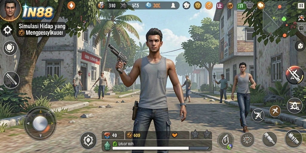 Tampilan gameplay IN88 yang menawan dalam dunia simulasi.