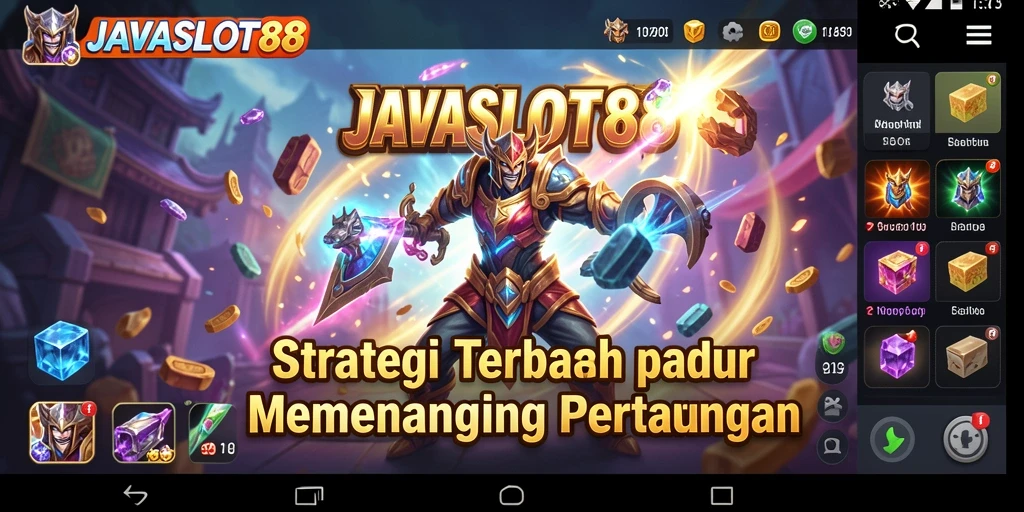 Tampilan menarik dari gameplay strategi di JAVASLOT88.