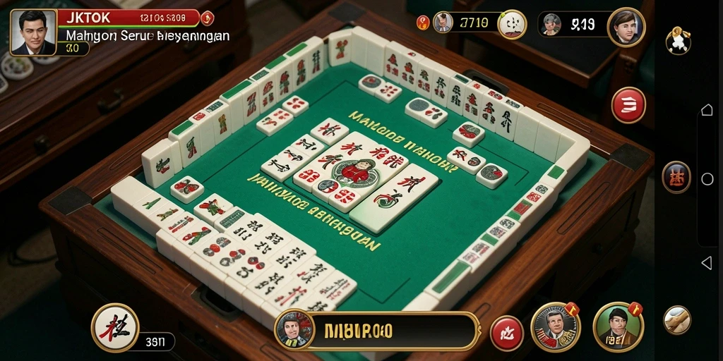 Screenshot gameplay JKTOK menampilkan keseruan permainan Mahjong.