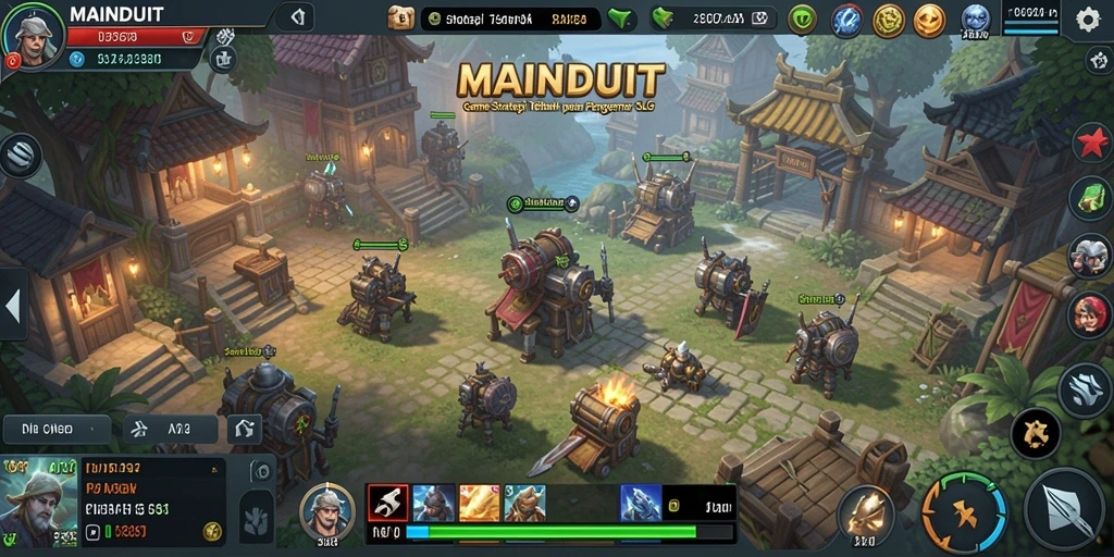 Gambaran aksi mendebarkan dalam gameplay SLG MAINDUIT.