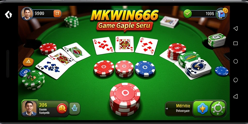 Screenshot gameplay MKWIN666 yang menunjukkan keseruan bermain Gaple.