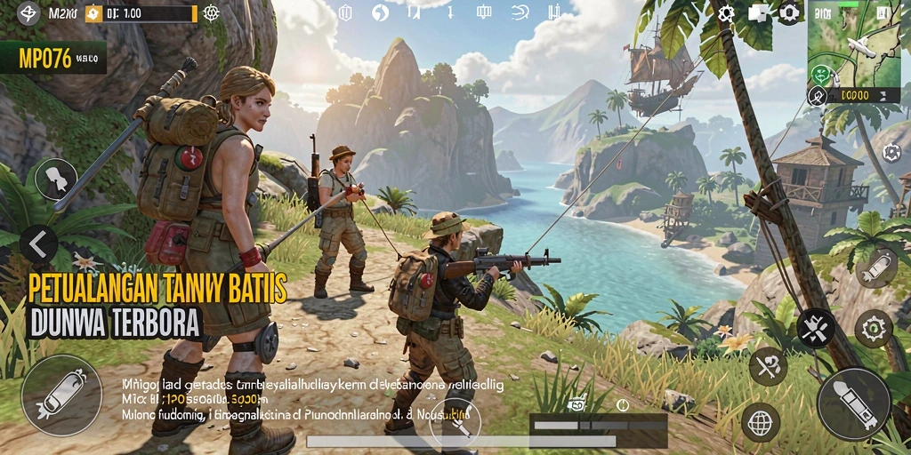 Tampilan gameplay MPO76 menunjukkan eksplorasi dunia terbuka yang memukau.