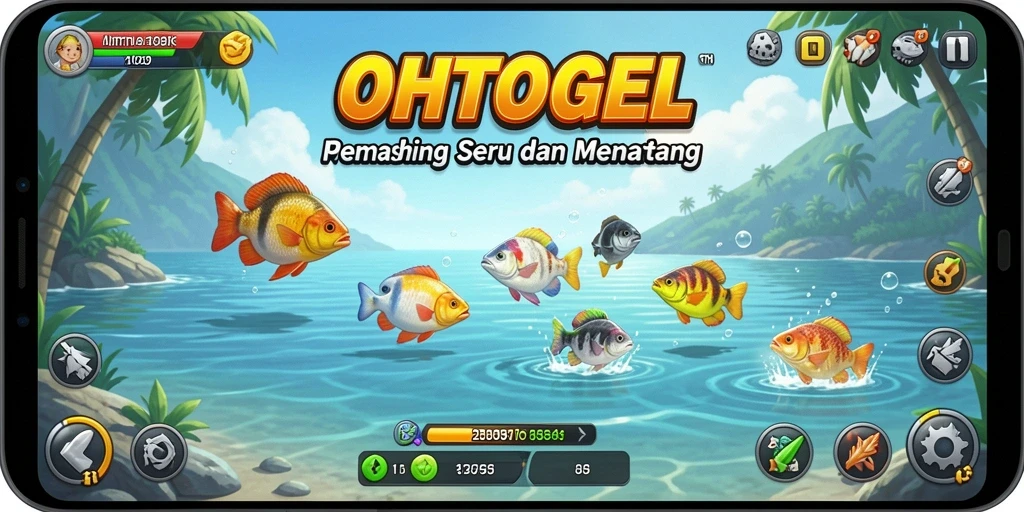 Tangkapan ikan besar dalam OHTOGEL yang menampilkan gameplay memancing.