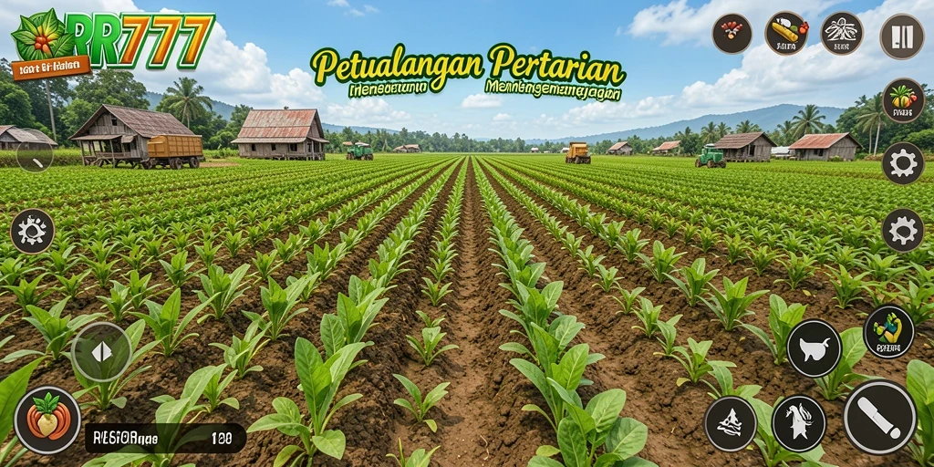 Tampilan gameplay <strong>RR777</strong> yang interaktif dan menarik dengan petualangan bertani.
