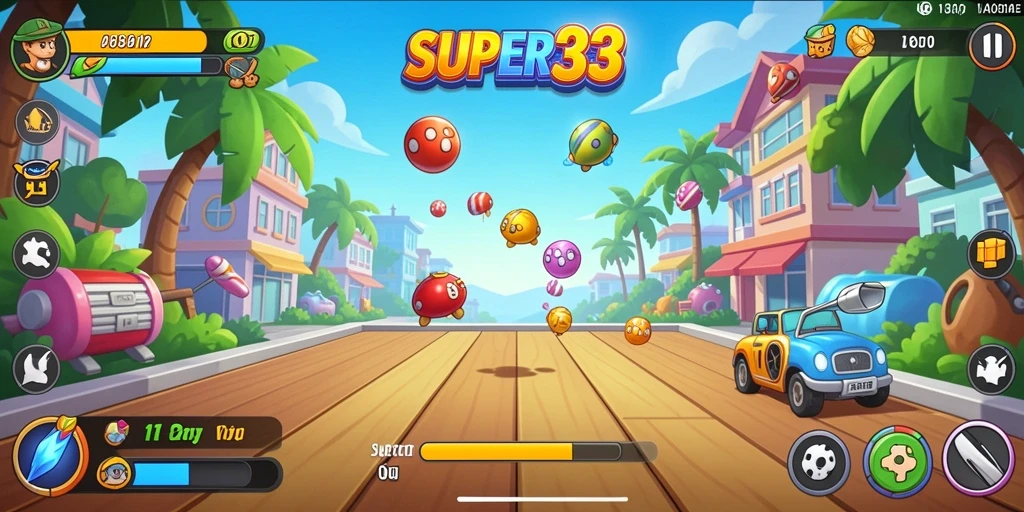 Tampilan gameplay seru dan penuh tantangan di SUPER33.