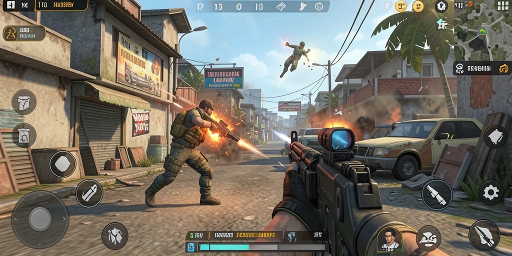 Tangkapan layar menunjukkan aksi seru dalam gameplay TPS T6.