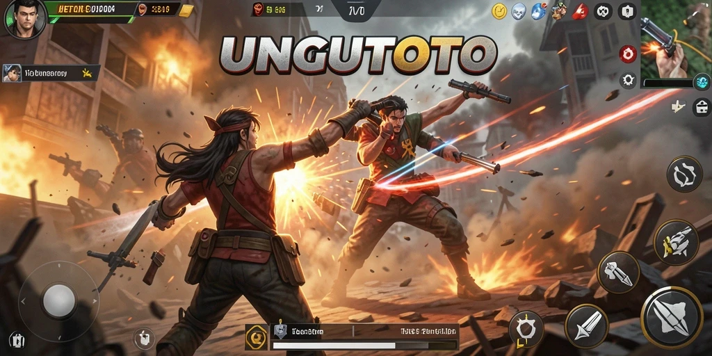 Tampilan gameplay UNGUTOTO yang menegangkan dan penuh aksi.