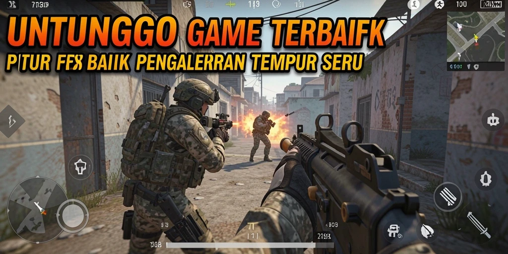 Screenshot dari gameplay UNTUNGGO yang mendebarkan dan penuh aksi.