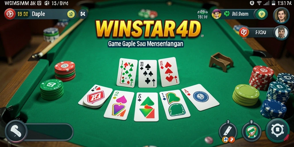 Screenshot gameplay Gaple di WINSTAR4D yang seru dan interaktif.