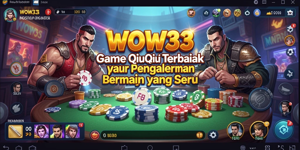 Screenshot dari gameplay WOW33 yang menampilkan ketegangan permainan QiuQiu.